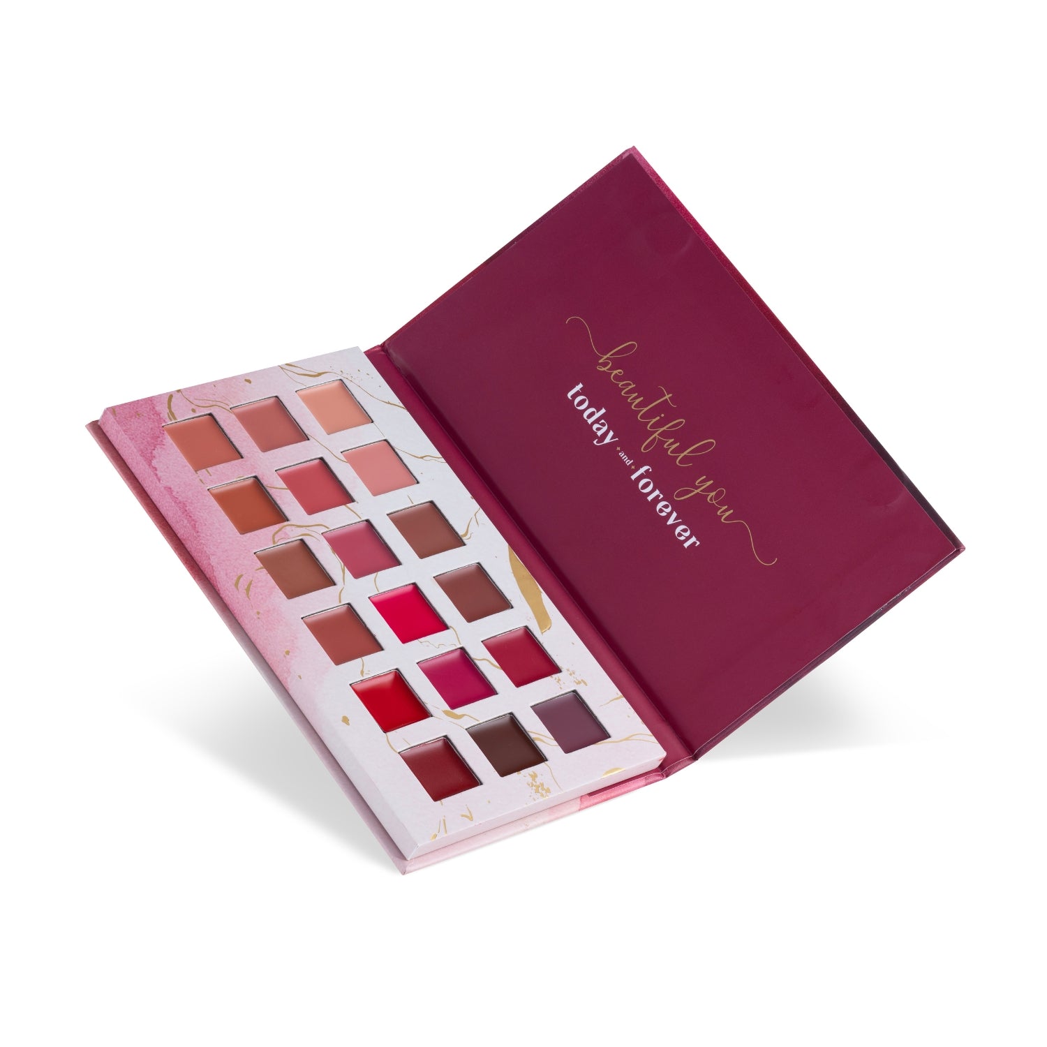 Velvet Luxe 18-Shade Lip Palette | Velvet Matte Finish | Long-Lasting | Suits All Skin Tones | Lipstick Palette Everyday Use