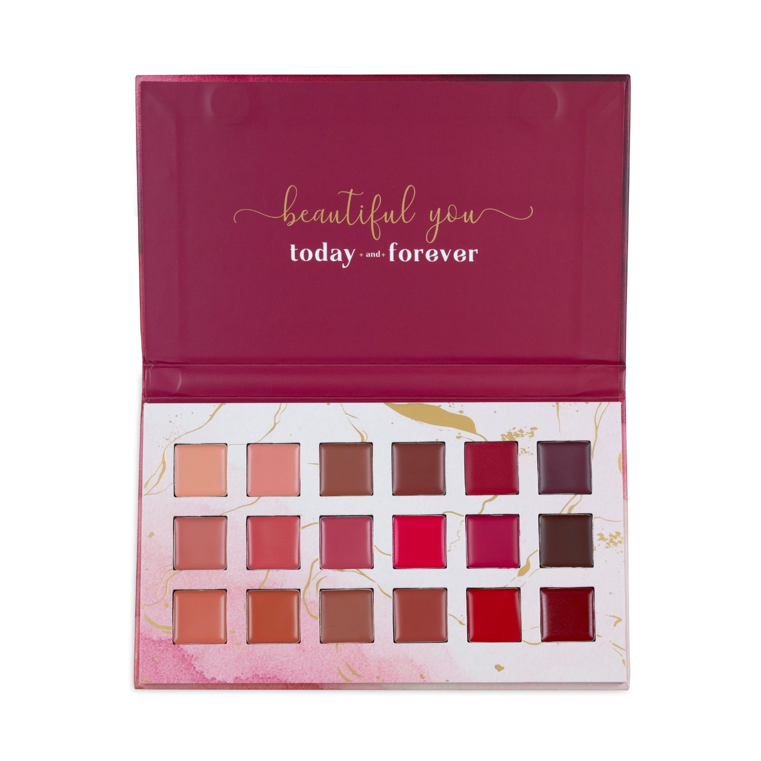 Velvet Luxe 18-Shade Lip Palette | Velvet Matte Finish | Long-Lasting | Suits All Skin Tones | Lipstick Palette Everyday Use