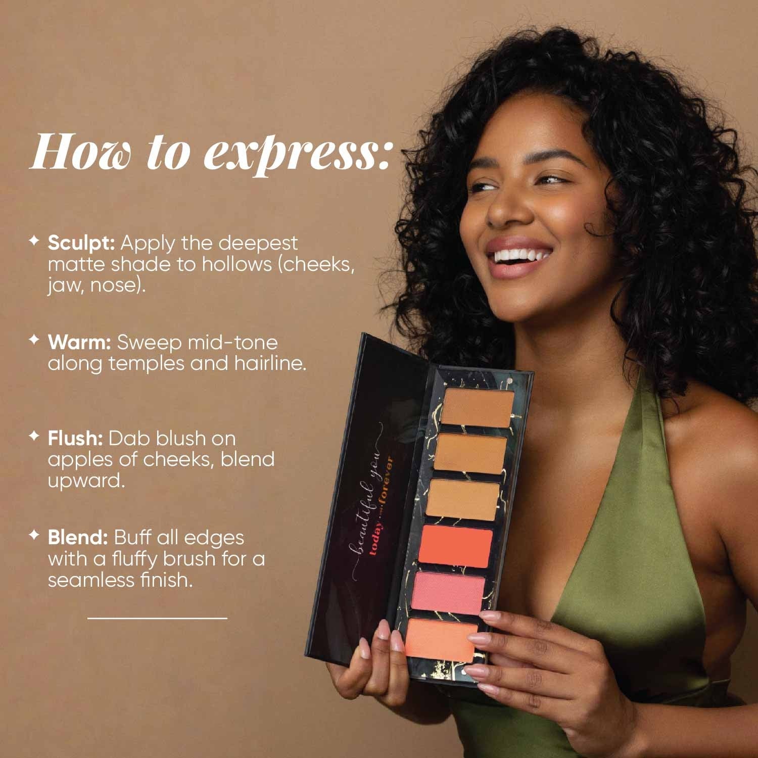 Sculpt and Glow Matte Blush & Contour Palette | Buildable Coverage | Lightweight, Finely-Milled Formula | Long-Lasting Powder for Sculpted Definition | Suitable for All Skin Tones