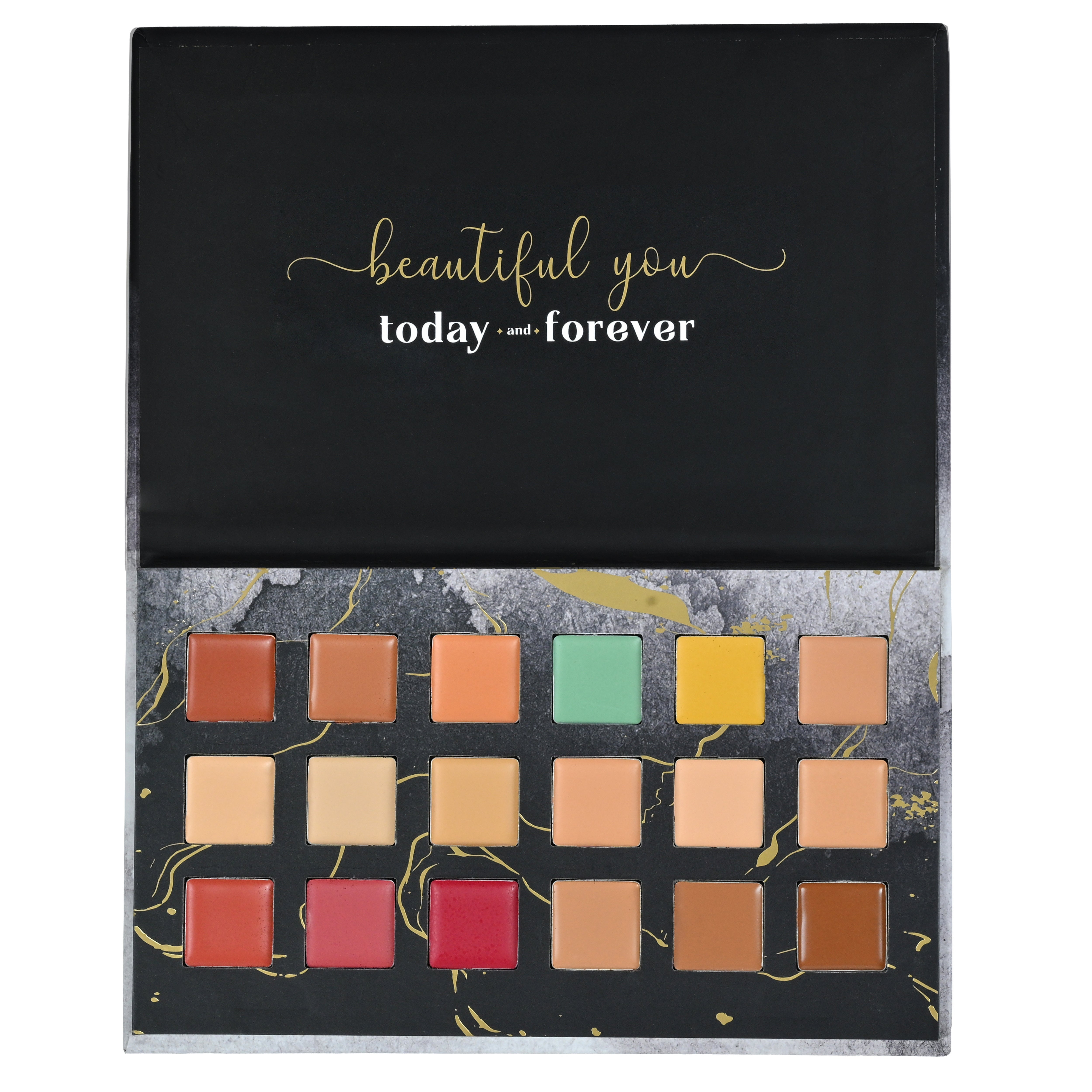 One for All Palette | 4-in-1 Foundation, Concealer, Blush & Contour | Travel-Friendly, Buildable Coverage | All-in-One Face Palette for Effortless Beauty | Use with Magic Drops for Best Results