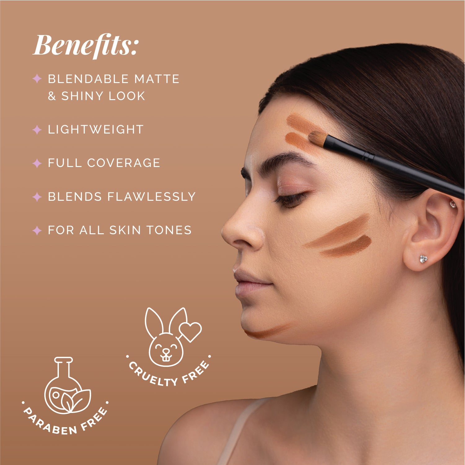 Soft Glam Base Palette | Everyday to Glam Makeup Looks | Blendable, Long-Lasting Formula with Vitamin E & Jojoba Oil | High-Pigment Shades | Compact & Travel-Friendly