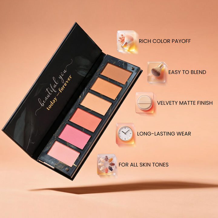 Sculpt and Glow Matte Blush & Contour Palette