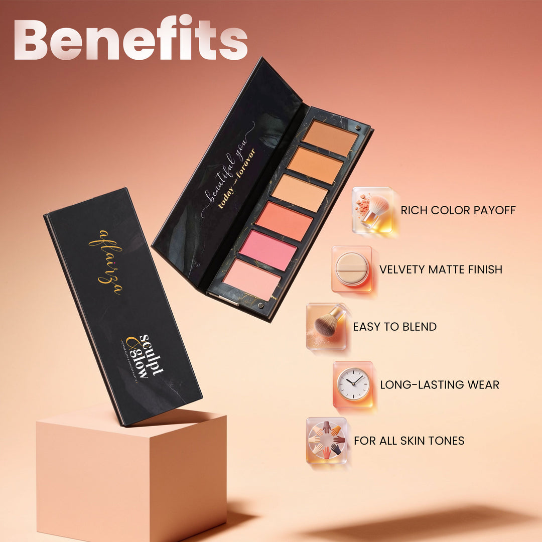 Sculpt and Glow Matte Blush & Contour Palette