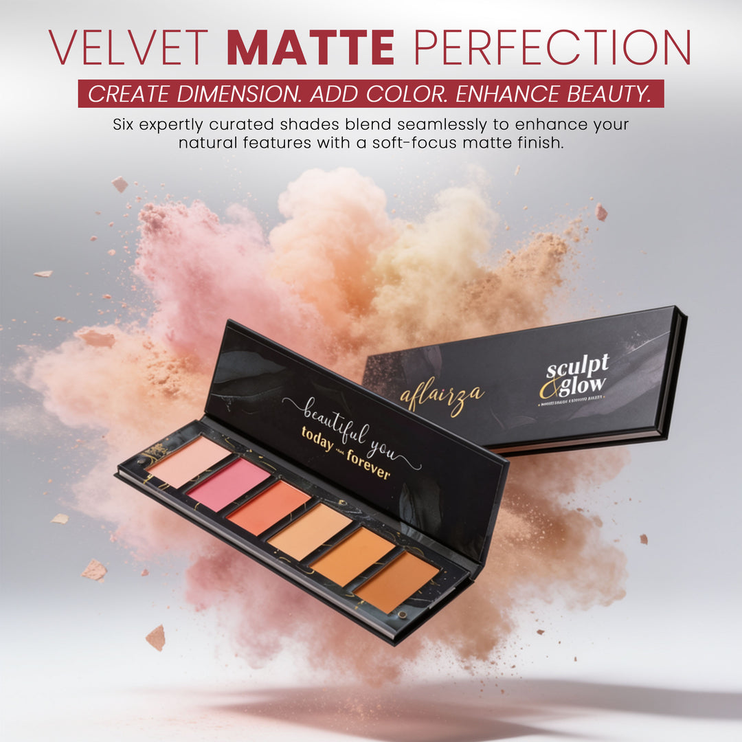 Sculpt and Glow Matte Blush & Contour Palette