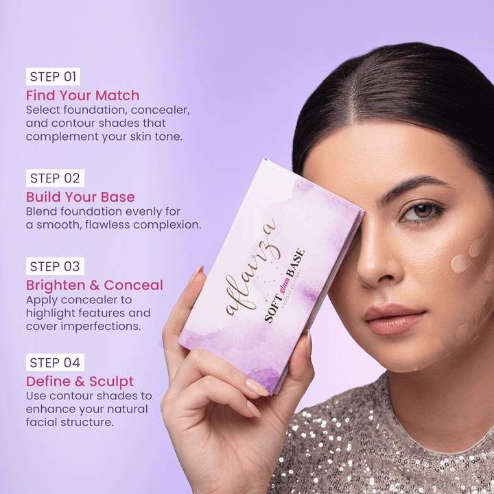 Magic Drops + Soft glam Base Palette - Waterproof* serum with Base palette combo