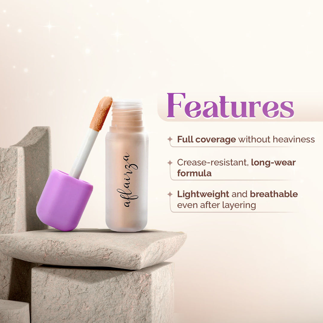 Couvre Moi Liquid Concealer | Full Coverage, Lightweight & Seamless Blend | Ultra-Creamy Thin Texture