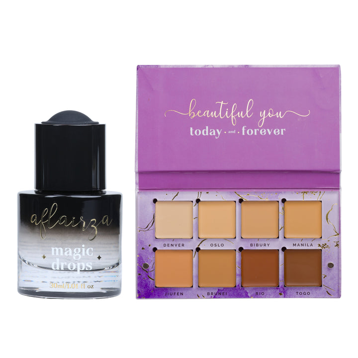 Magic Drops + Soft glam Base Palette - Waterproof* serum with Base palette combo