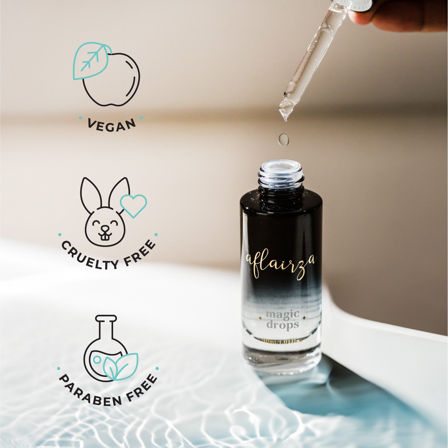 Magic Drops for Waterproof* and Sweat-resistant Makeup - Enhance Longevity and Radiance